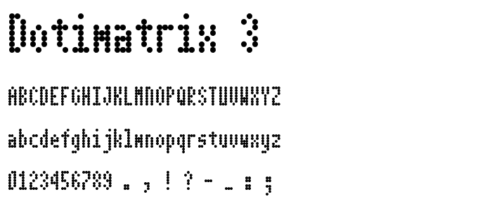 Dotimatrix 3 font